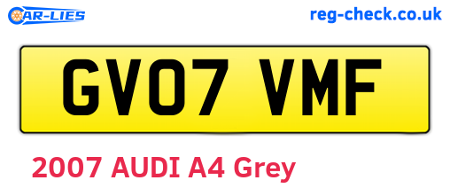 GV07VMF are the vehicle registration plates.