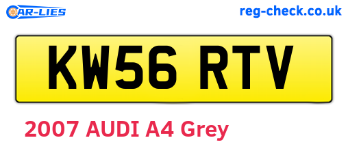 KW56RTV are the vehicle registration plates.