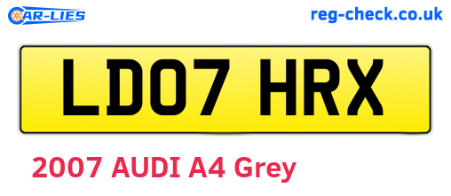 LD07HRX are the vehicle registration plates.