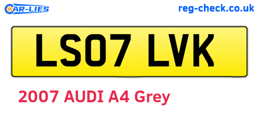 LS07LVK are the vehicle registration plates.