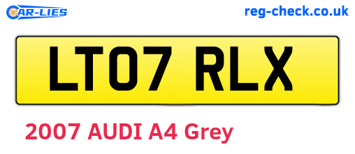 LT07RLX are the vehicle registration plates.