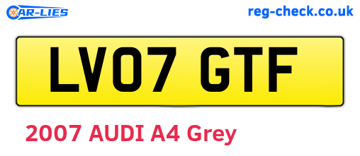 LV07GTF are the vehicle registration plates.