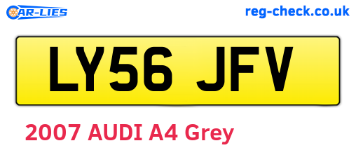 LY56JFV are the vehicle registration plates.