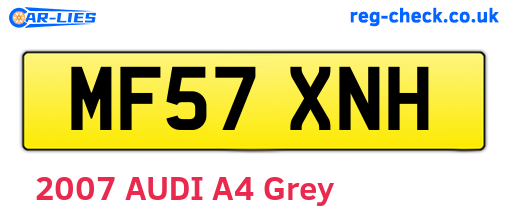 MF57XNH are the vehicle registration plates.