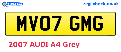 MV07GMG are the vehicle registration plates.