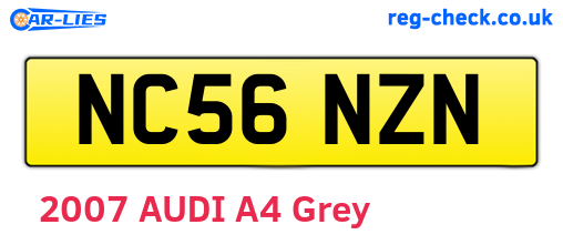 NC56NZN are the vehicle registration plates.