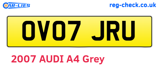 OV07JRU are the vehicle registration plates.