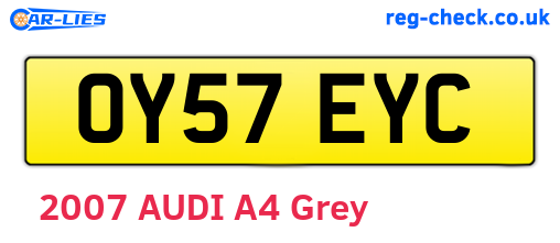 OY57EYC are the vehicle registration plates.