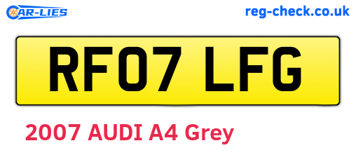 RF07LFG are the vehicle registration plates.
