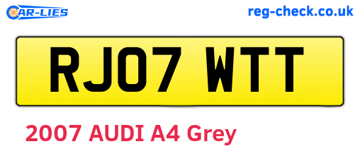 RJ07WTT are the vehicle registration plates.