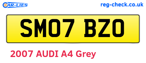 SM07BZO are the vehicle registration plates.