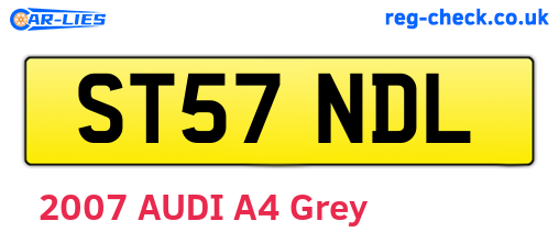 ST57NDL are the vehicle registration plates.