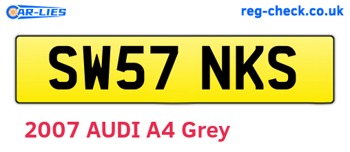 SW57NKS are the vehicle registration plates.
