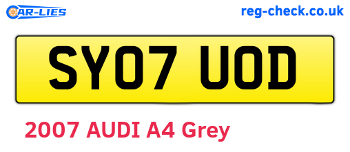 SY07UOD are the vehicle registration plates.