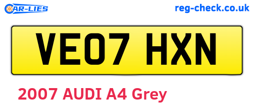 VE07HXN are the vehicle registration plates.