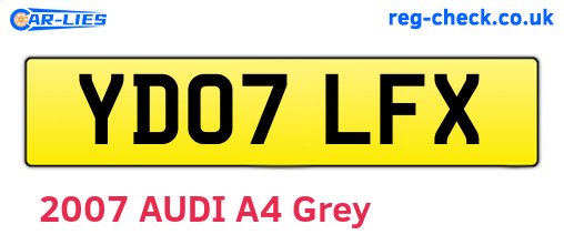 YD07LFX are the vehicle registration plates.