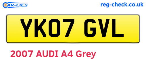YK07GVL are the vehicle registration plates.