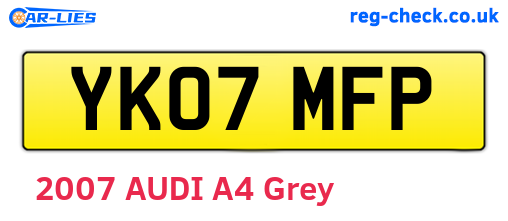 YK07MFP are the vehicle registration plates.