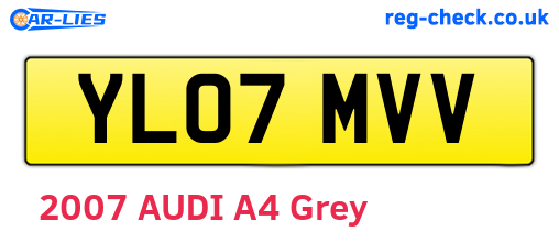 YL07MVV are the vehicle registration plates.