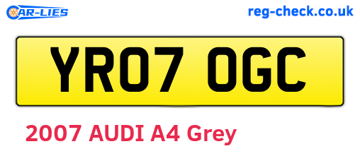 YR07OGC are the vehicle registration plates.