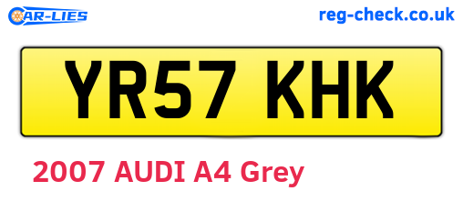 YR57KHK are the vehicle registration plates.