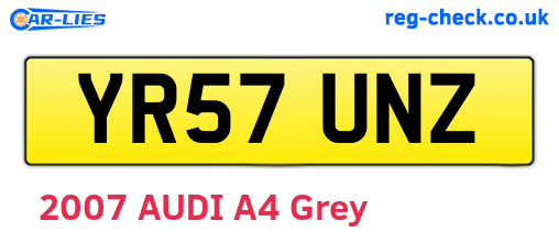 YR57UNZ are the vehicle registration plates.