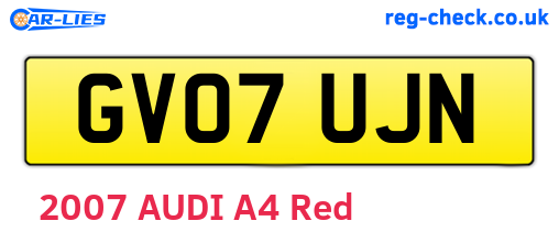 GV07UJN are the vehicle registration plates.