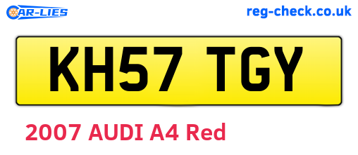 KH57TGY are the vehicle registration plates.
