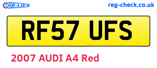 RF57UFS are the vehicle registration plates.