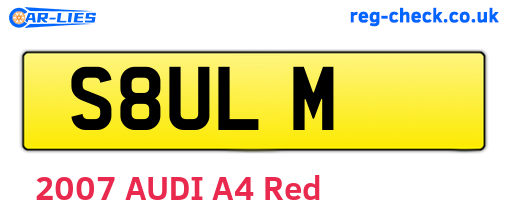 S8ULM are the vehicle registration plates.