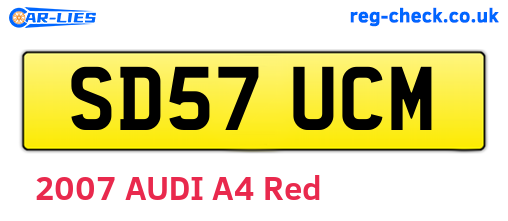 SD57UCM are the vehicle registration plates.