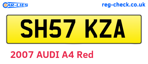 SH57KZA are the vehicle registration plates.