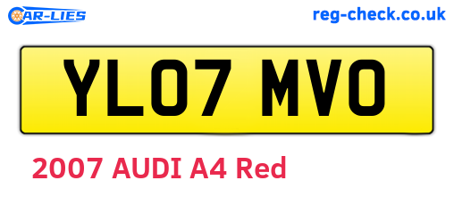 YL07MVO are the vehicle registration plates.