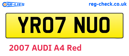 YR07NUO are the vehicle registration plates.