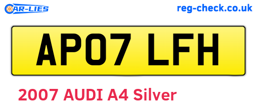 AP07LFH are the vehicle registration plates.