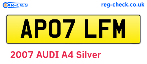 AP07LFM are the vehicle registration plates.