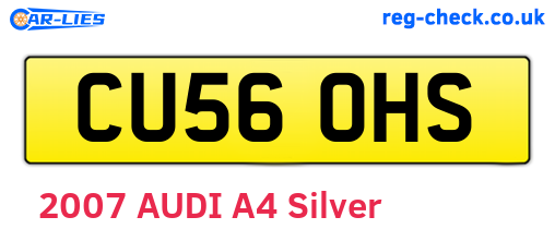 CU56OHS are the vehicle registration plates.