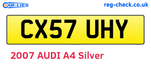 CX57UHY are the vehicle registration plates.
