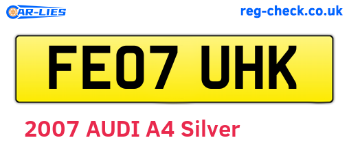 FE07UHK are the vehicle registration plates.