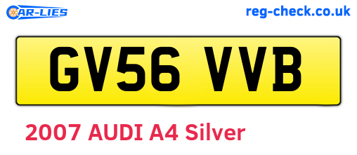 GV56VVB are the vehicle registration plates.