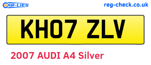 KH07ZLV are the vehicle registration plates.