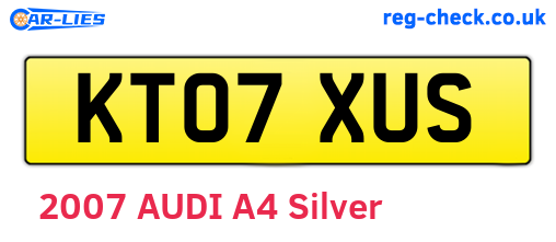 KT07XUS are the vehicle registration plates.