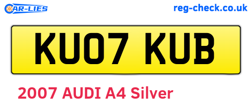 KU07KUB are the vehicle registration plates.