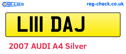 L111DAJ are the vehicle registration plates.