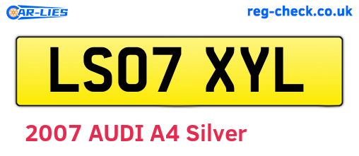LS07XYL are the vehicle registration plates.