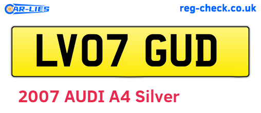 LV07GUD are the vehicle registration plates.