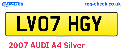 LV07HGY are the vehicle registration plates.