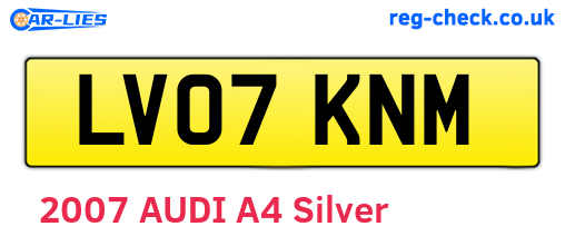 LV07KNM are the vehicle registration plates.