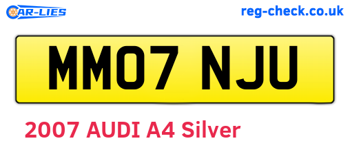 MM07NJU are the vehicle registration plates.