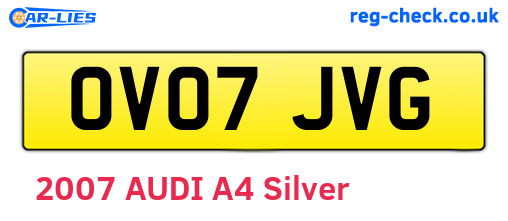 OV07JVG are the vehicle registration plates.
